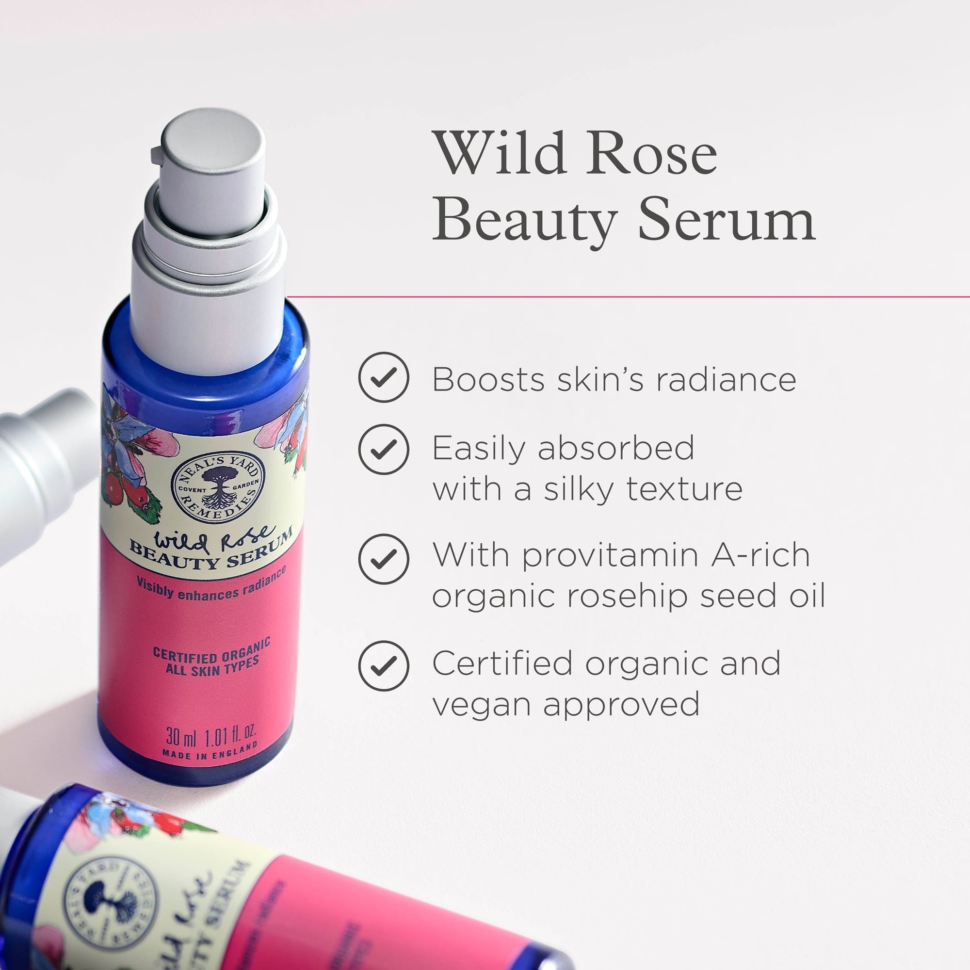 美容液 NEAL'S YARD WILD ROSE BEAUTY SERUM 30ml Wild Rose Beauty Serum 30ml – Neal's Yard Remedies Singapore
