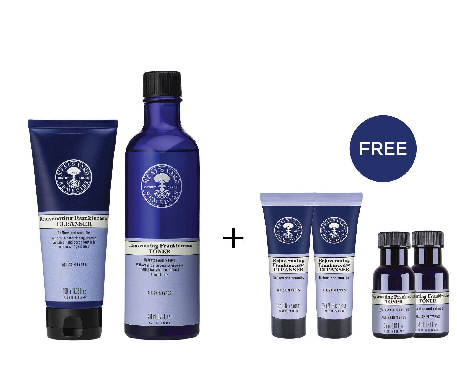 [Combo Deals] Rejuvenating Frankincense Refining Cleanser 100g &amp; Frankincense Toner 200ml (4pcs Free Gifts)